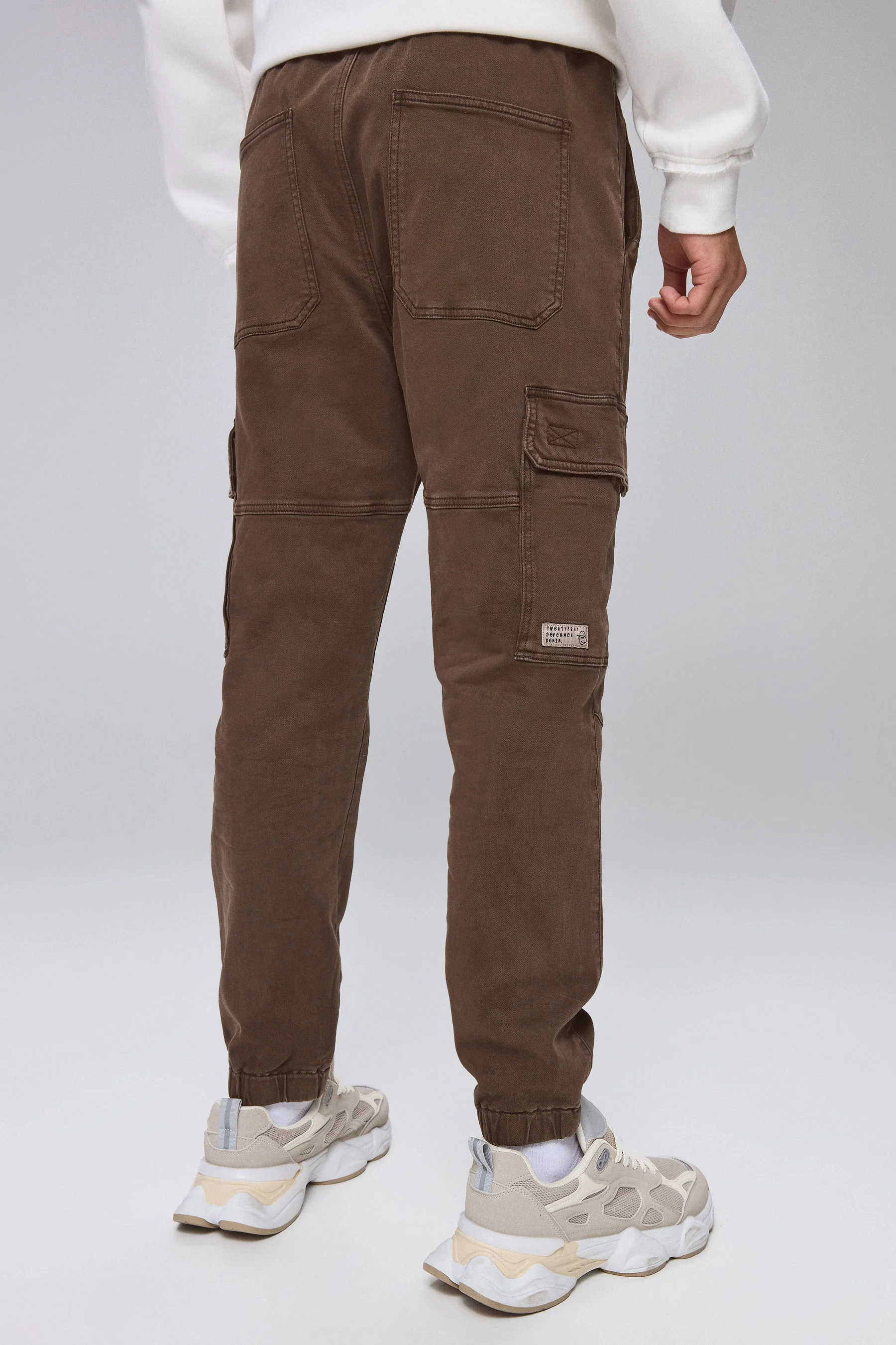 ג׳ינס קרגו טרי חום - Image 6